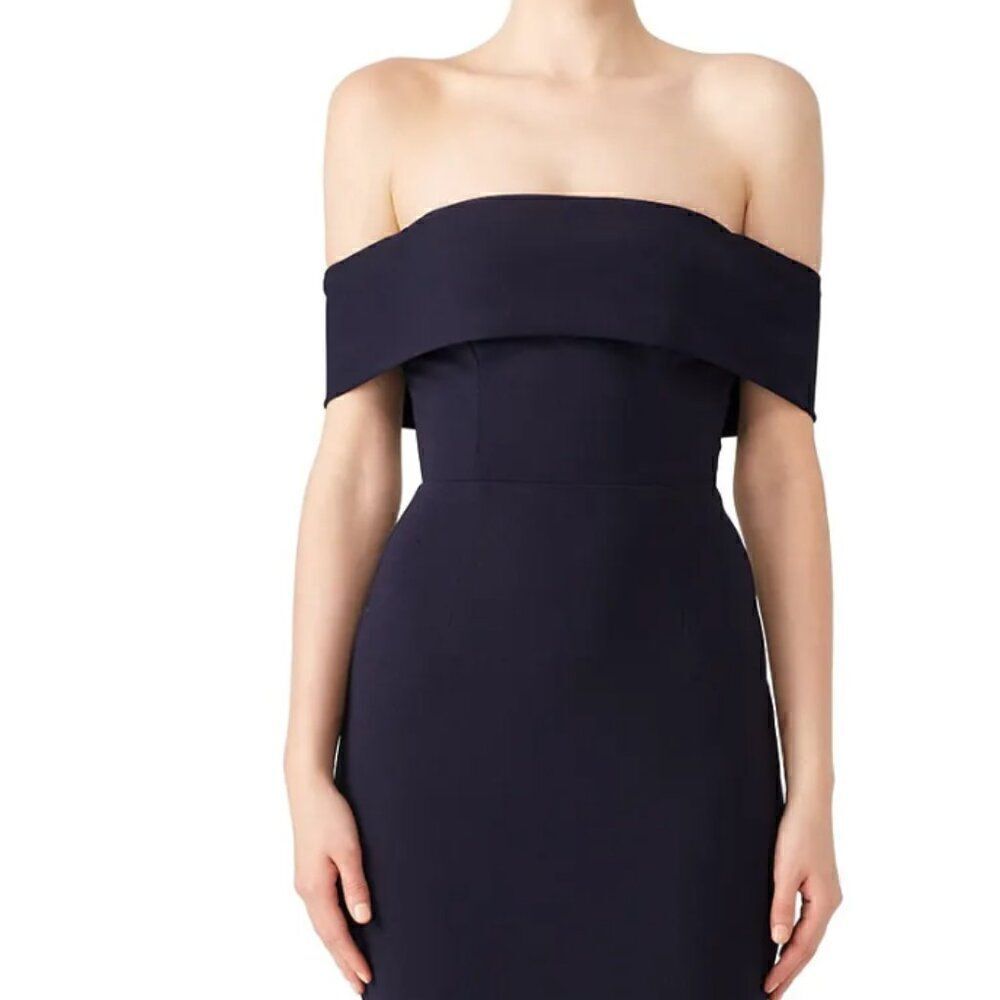 Katie May Legacy gown Navy blue cut out on back E UC size 16 - Picture 14 of 16